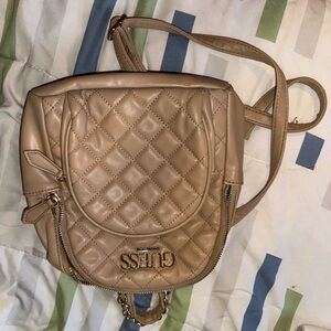 GUESS Beige Quilted Women's Backpack